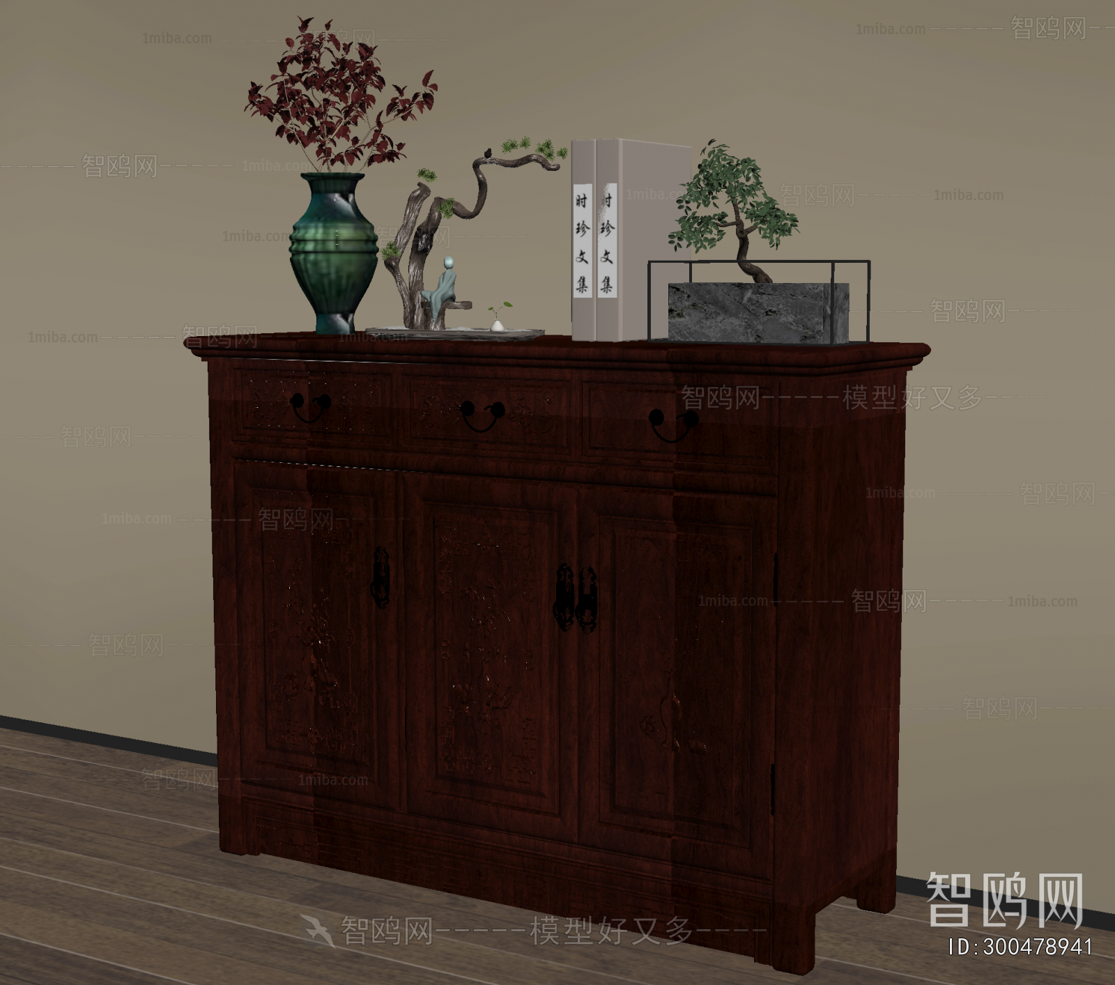New Chinese Style Side Cabinet