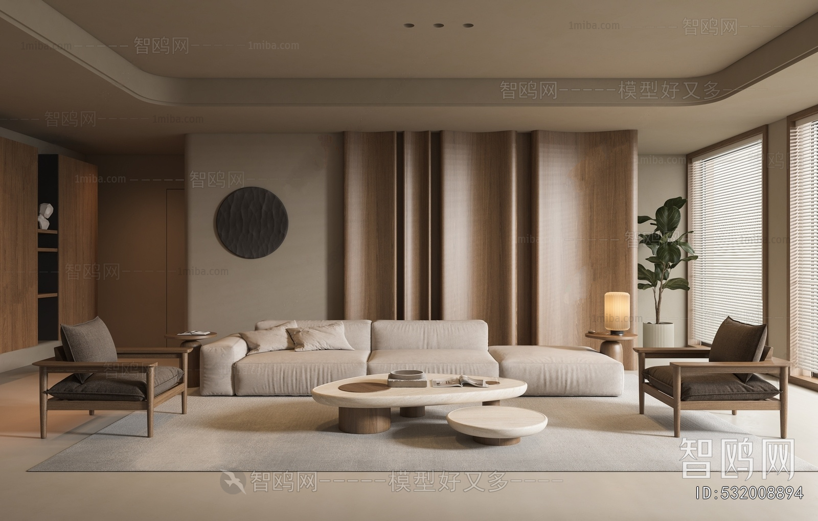 Wabi-sabi Style A Living Room