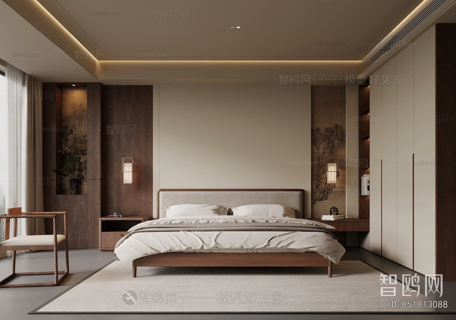 New Chinese Style Bedroom