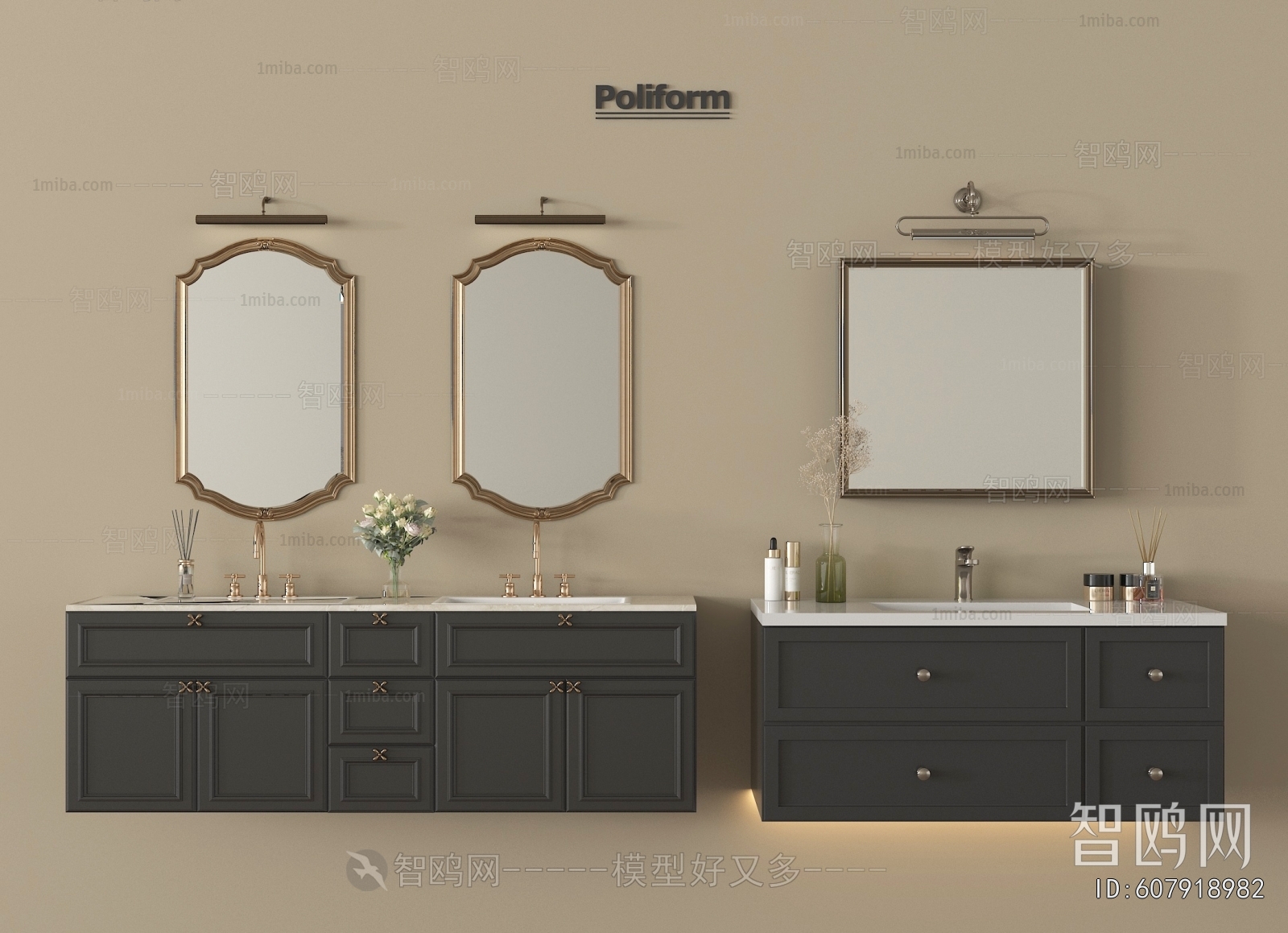 French Style Bathroom Cabinet