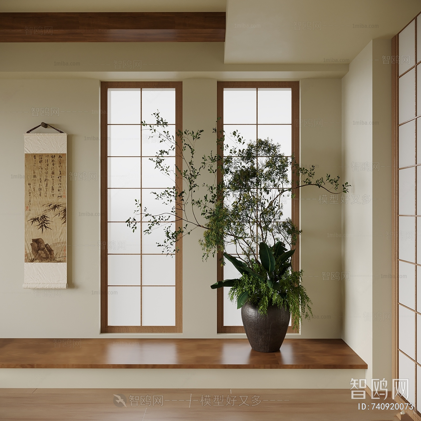 New Chinese Style Ground Green Plant Potted Plants