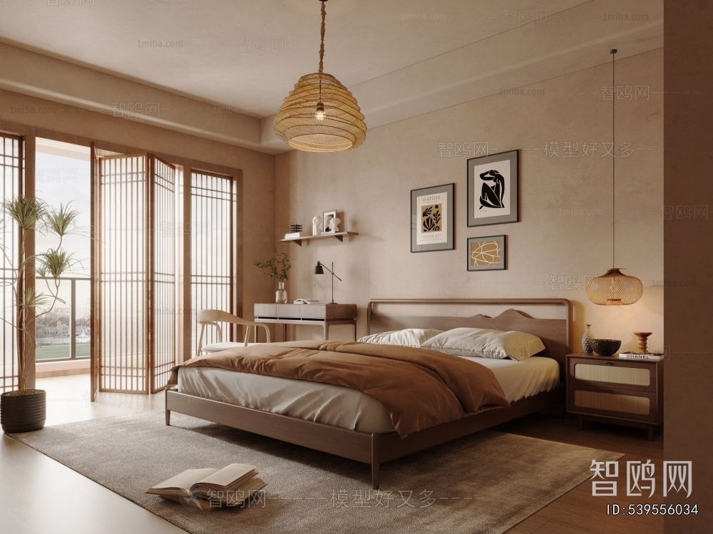 Wabi-sabi Style Bedroom