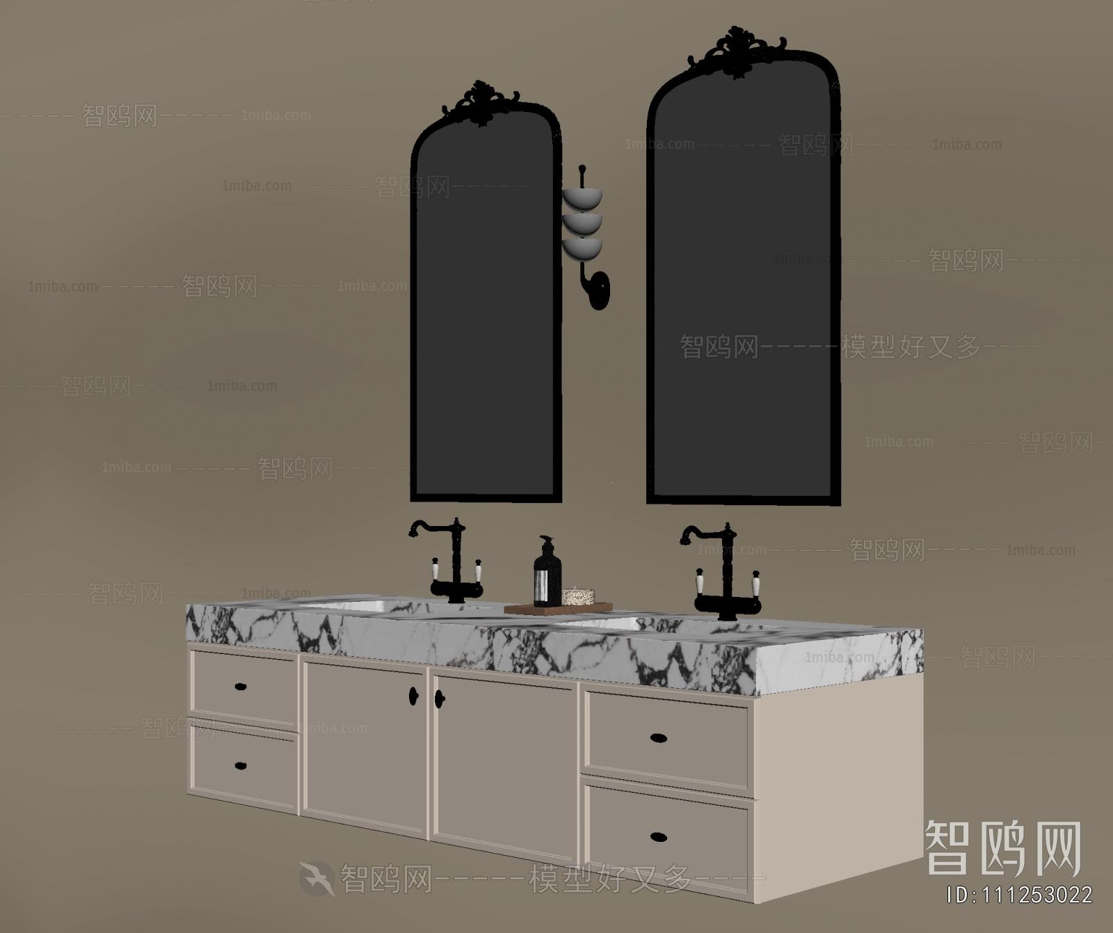 French Style Bathroom Cabinet