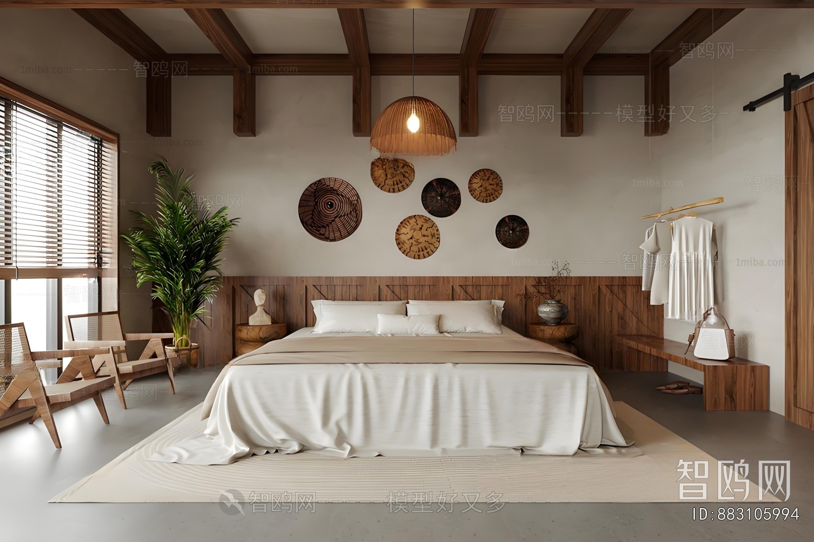 Wabi-sabi Style Bedroom