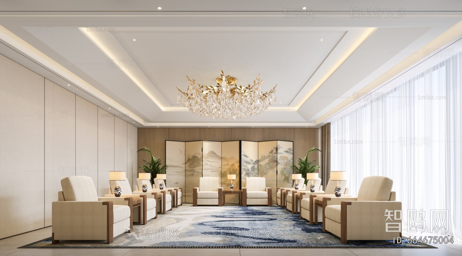 New Chinese Style Reception Room