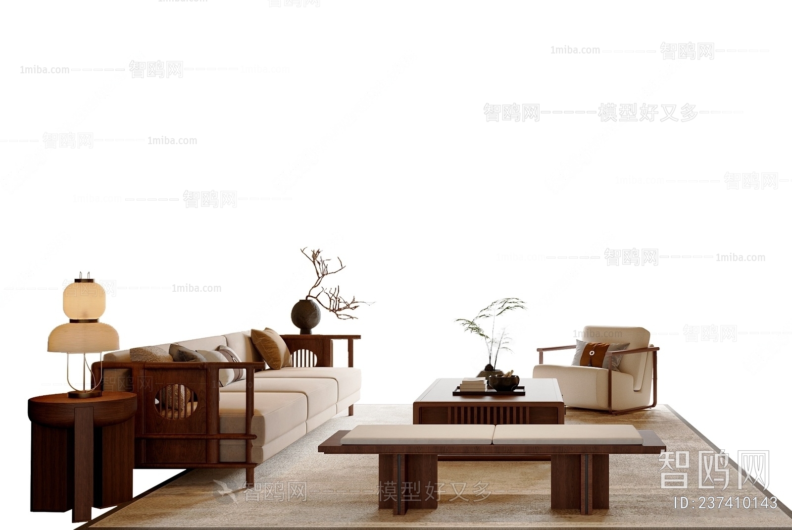 New Chinese Style Sofa Combination