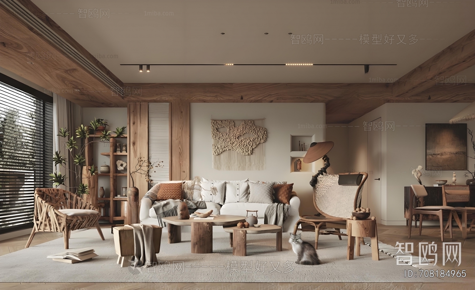 Wabi-sabi Style A Living Room