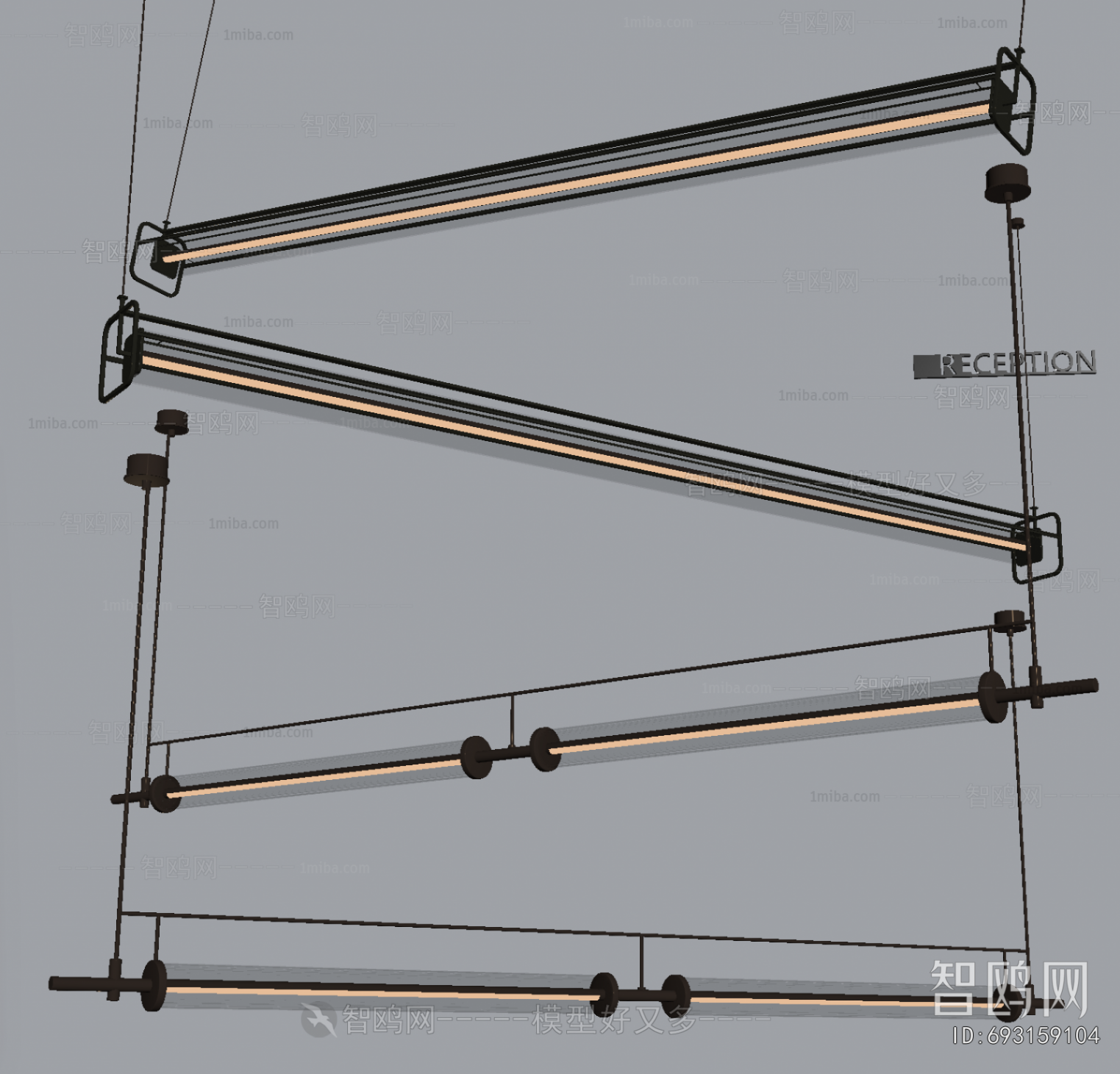 Modern Long Chandelier