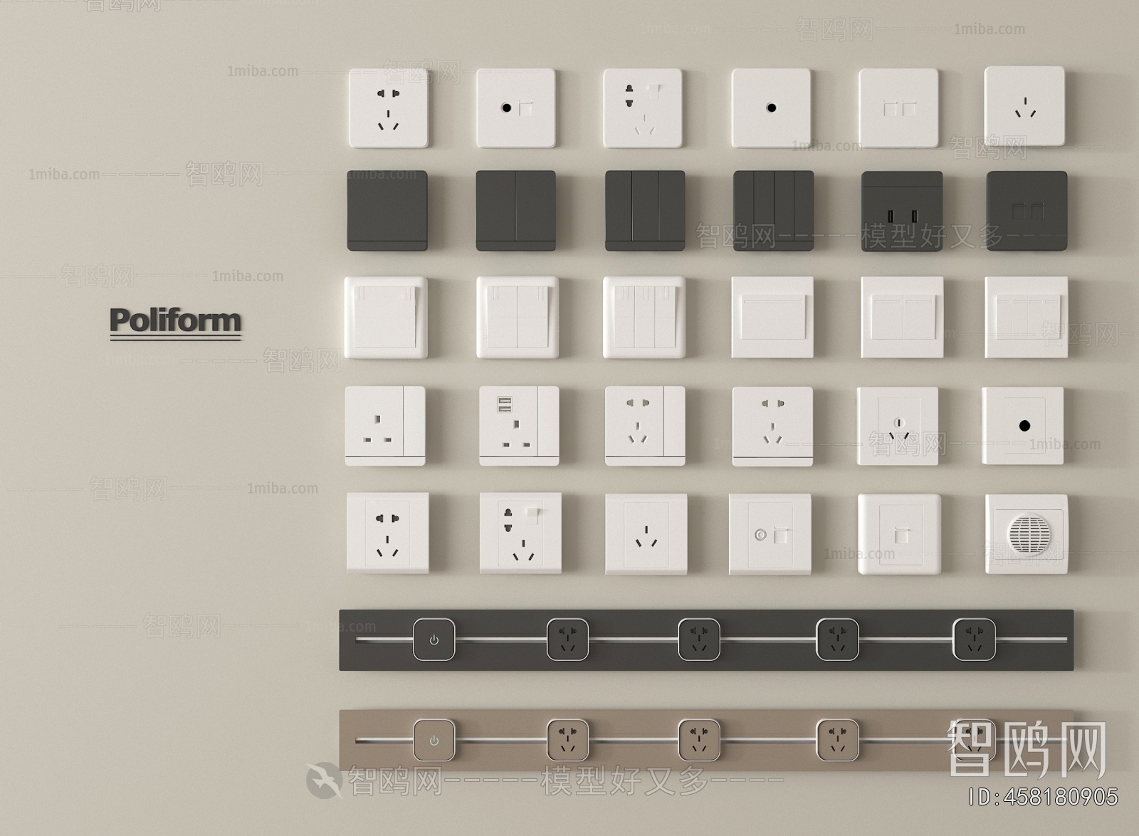Modern Switch Socket Panel