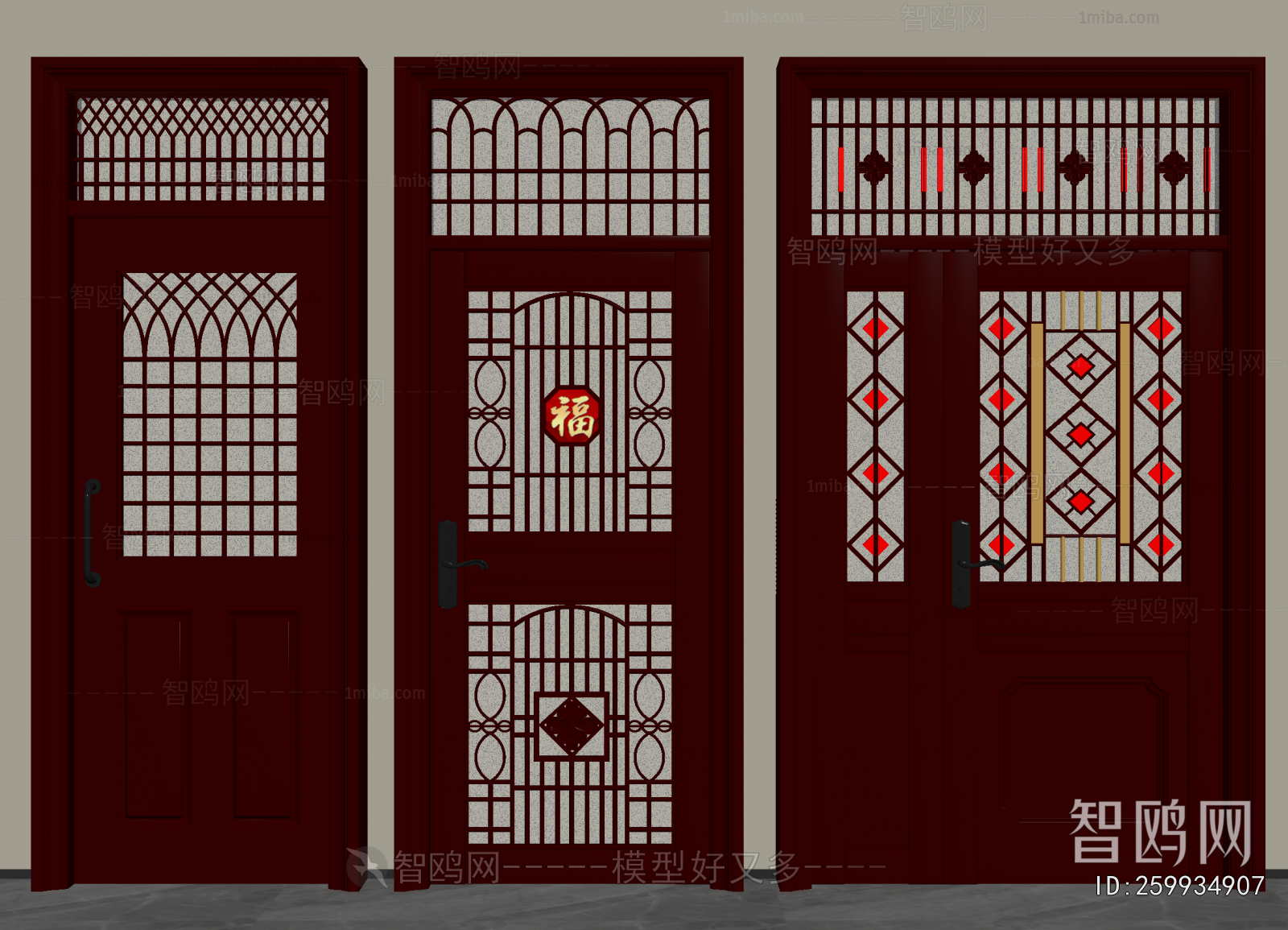 New Chinese Style Entrance Door