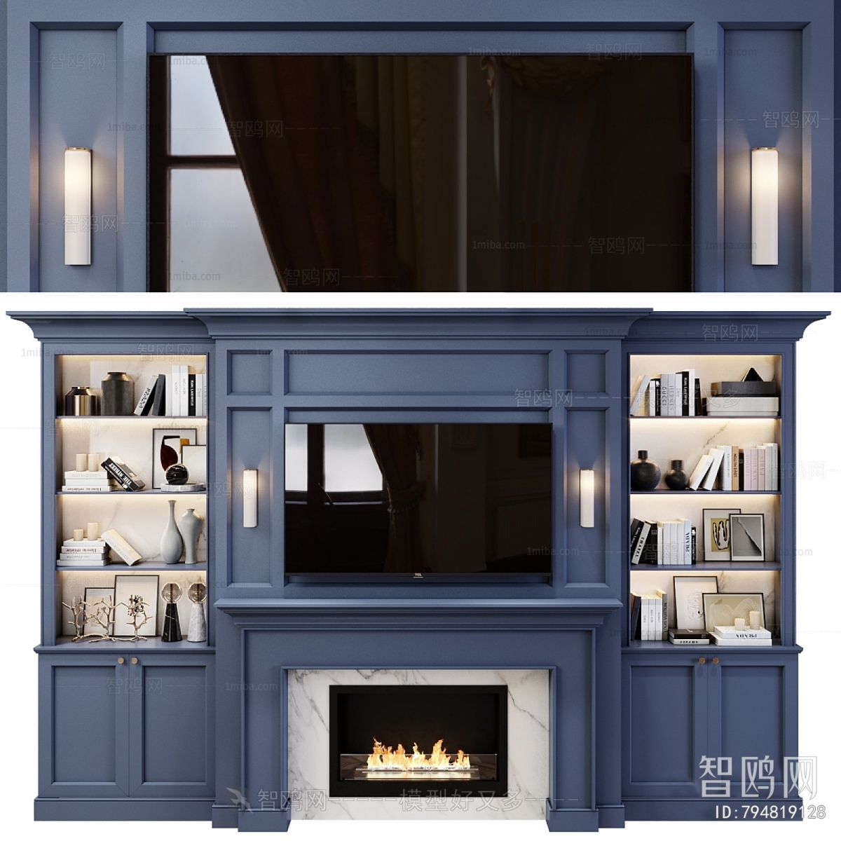 New Classical Style TV Wall