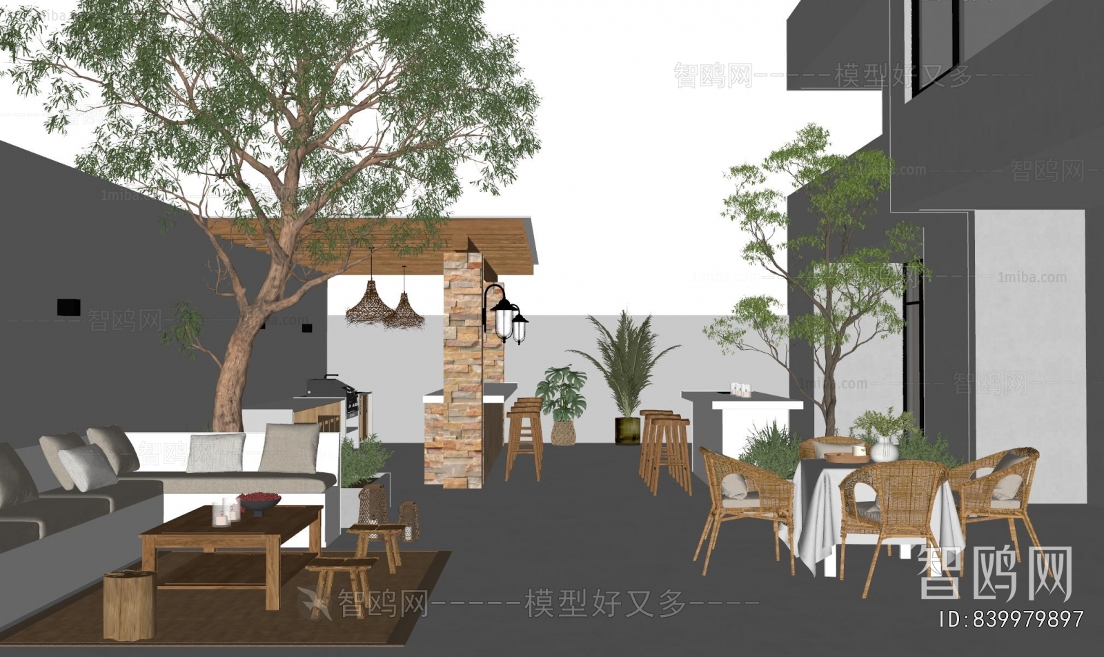 Modern Courtyard/landscape