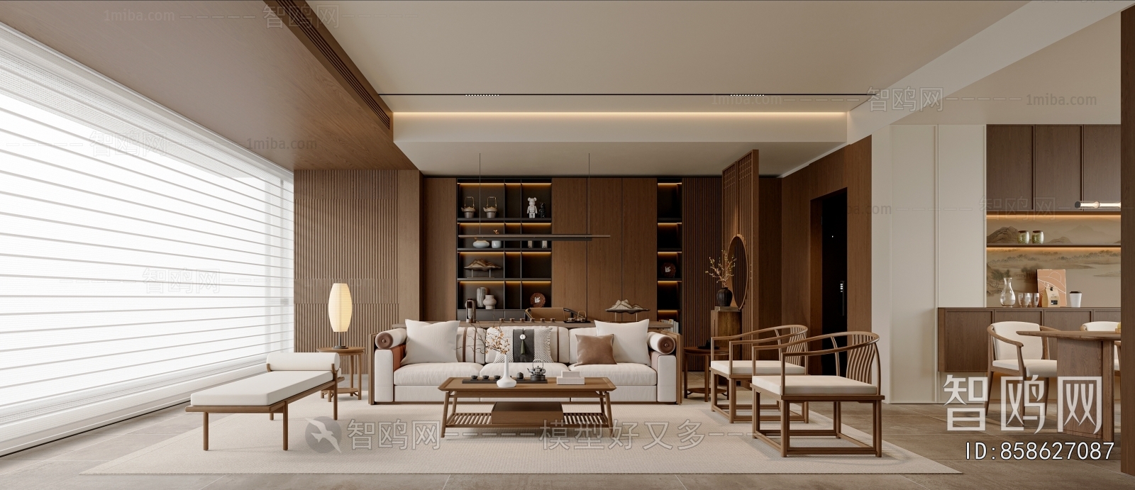 New Chinese Style A Living Room