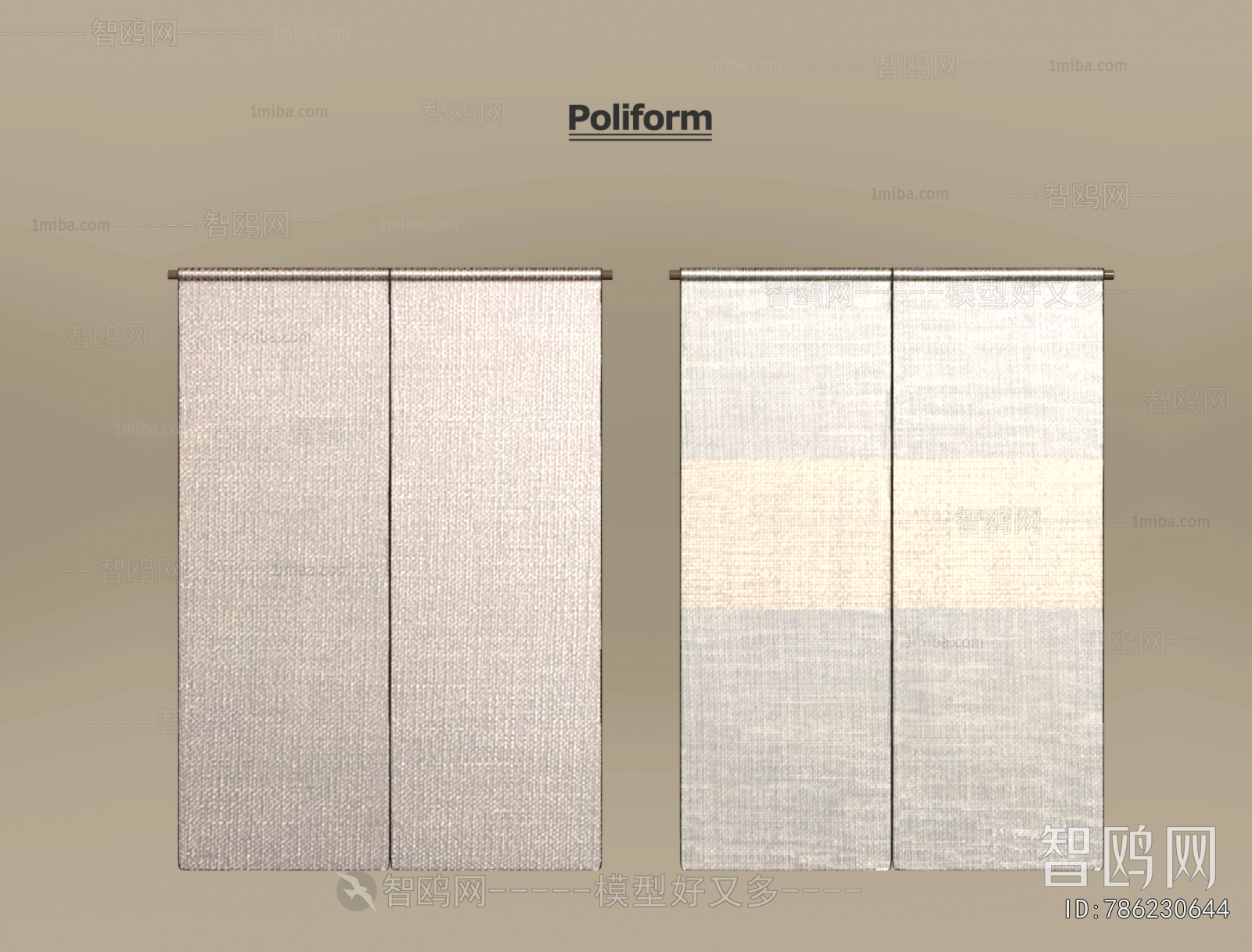 Wabi-sabi Style Door Curtain