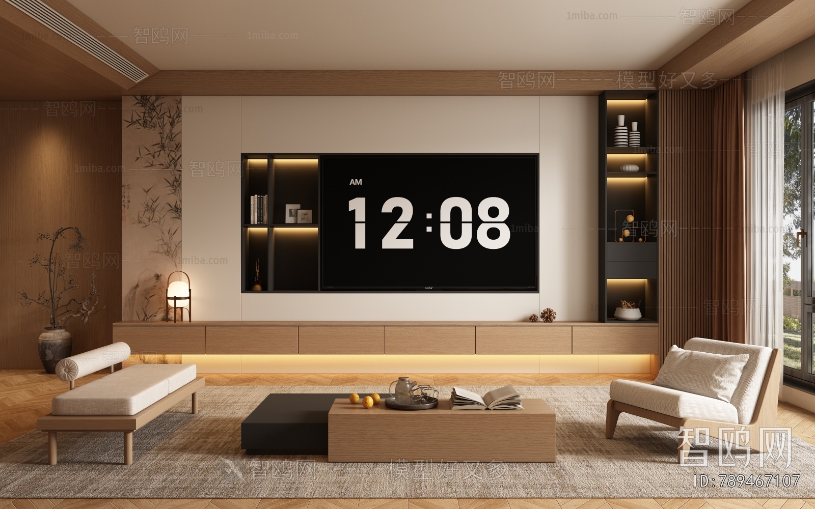 New Chinese Style A Living Room