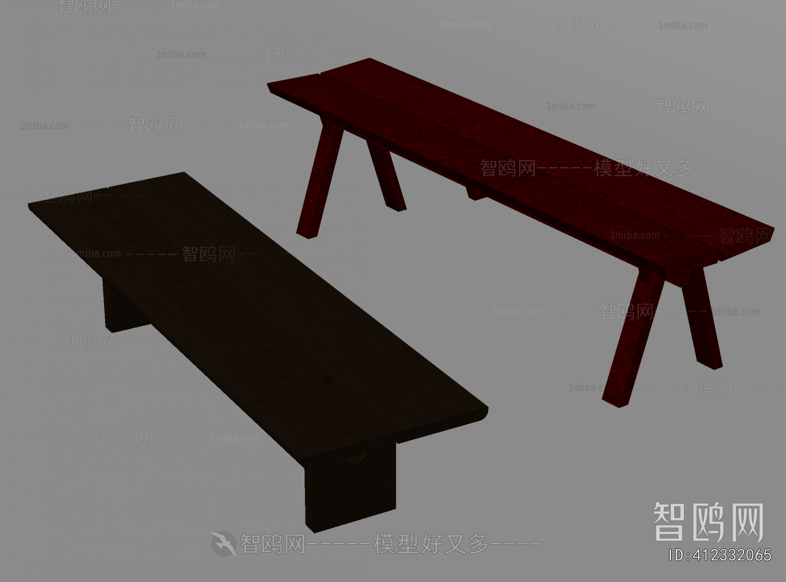 Modern Wooden Bench Or Stool