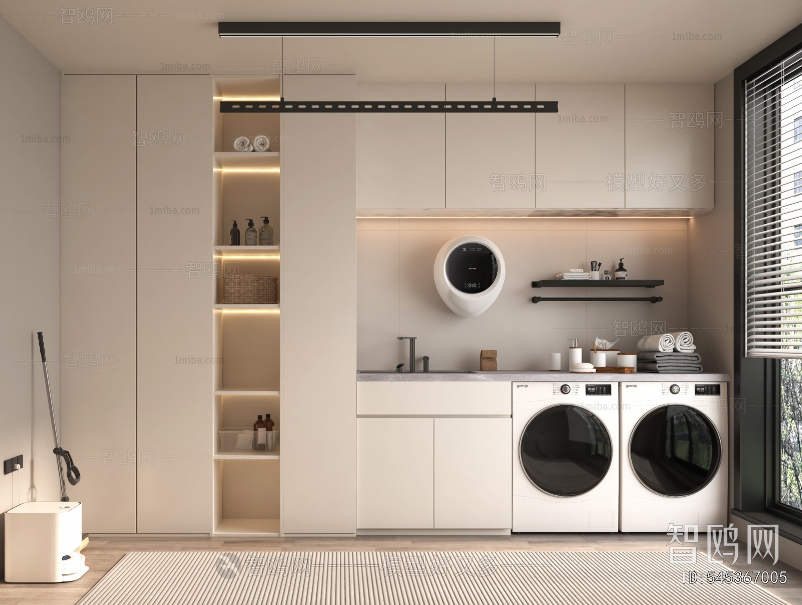 Modern Balcony Laundry Room