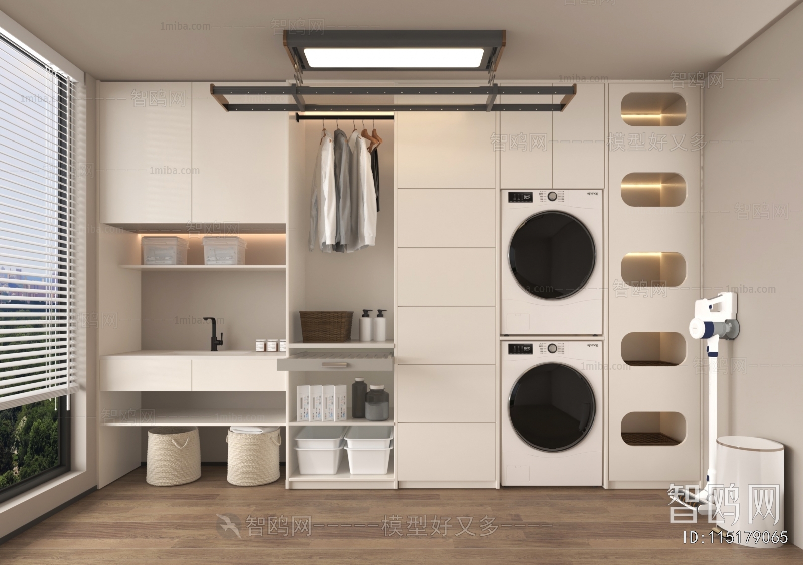 Modern Balcony Laundry Room