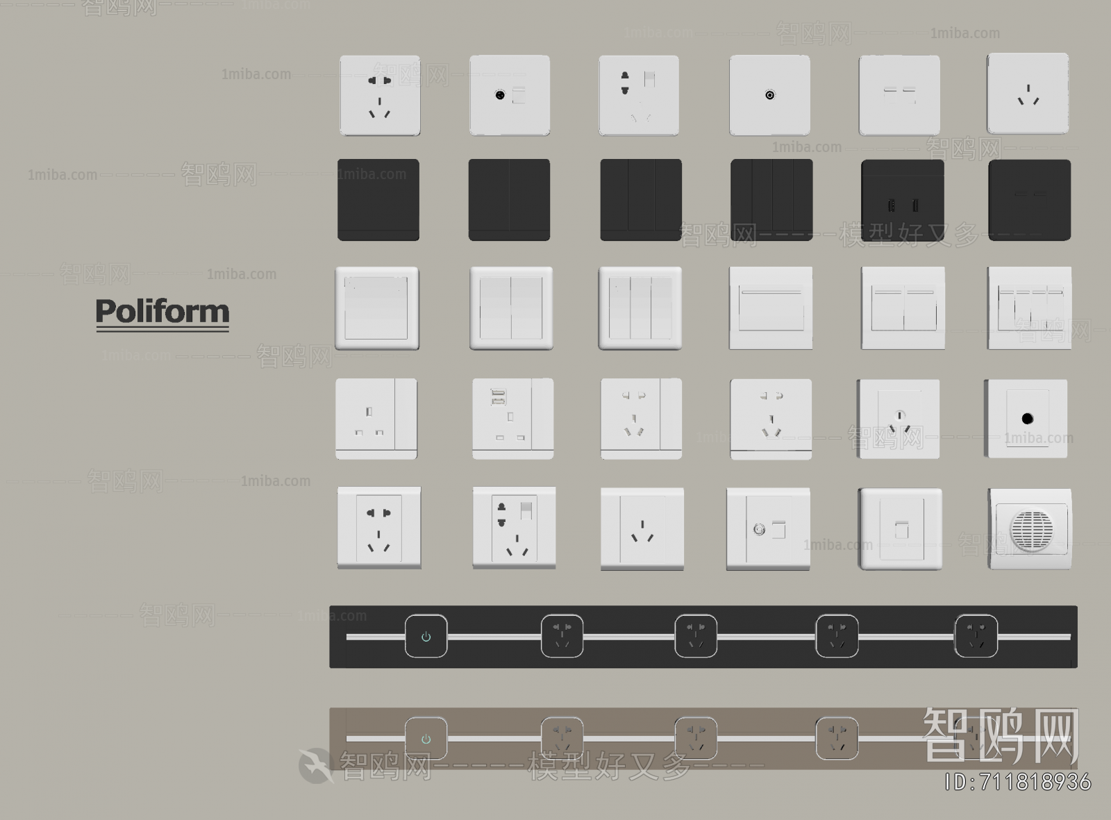 Modern Switch Socket Panel