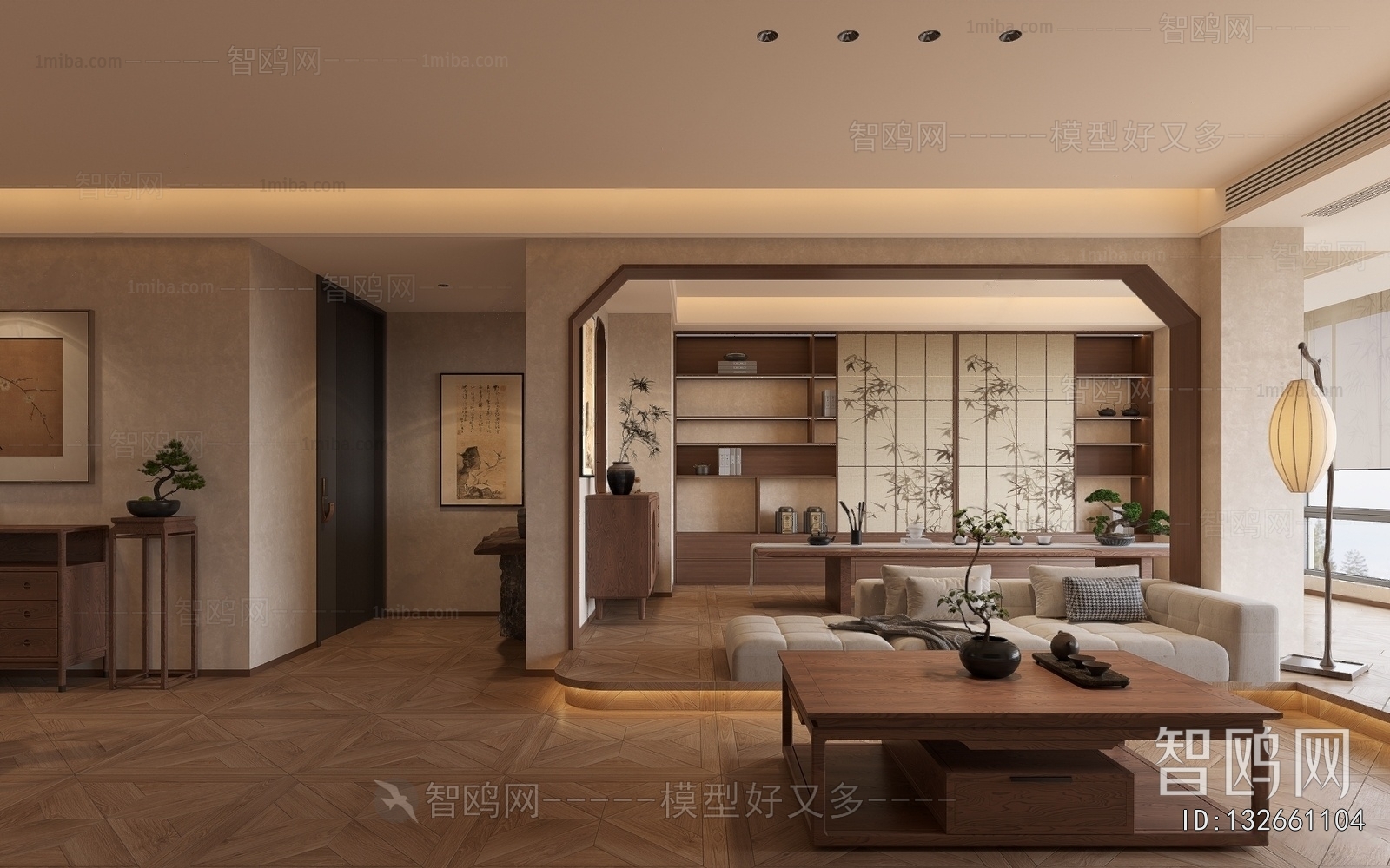 New Chinese Style A Living Room