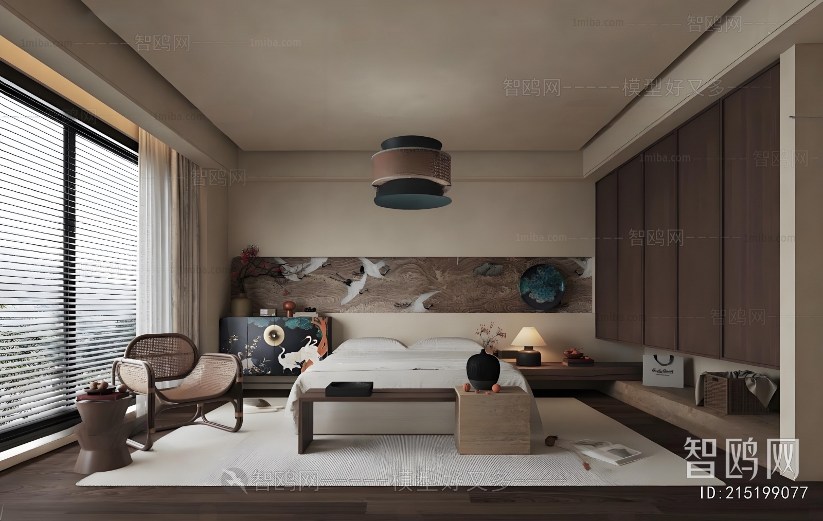 New Chinese Style Bedroom