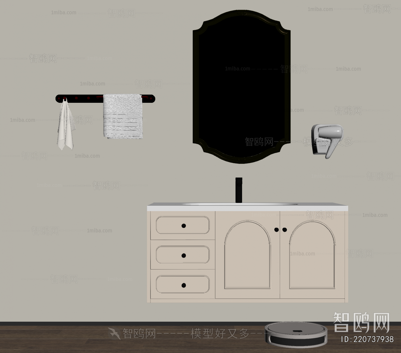 French Style Bathroom Cabinet