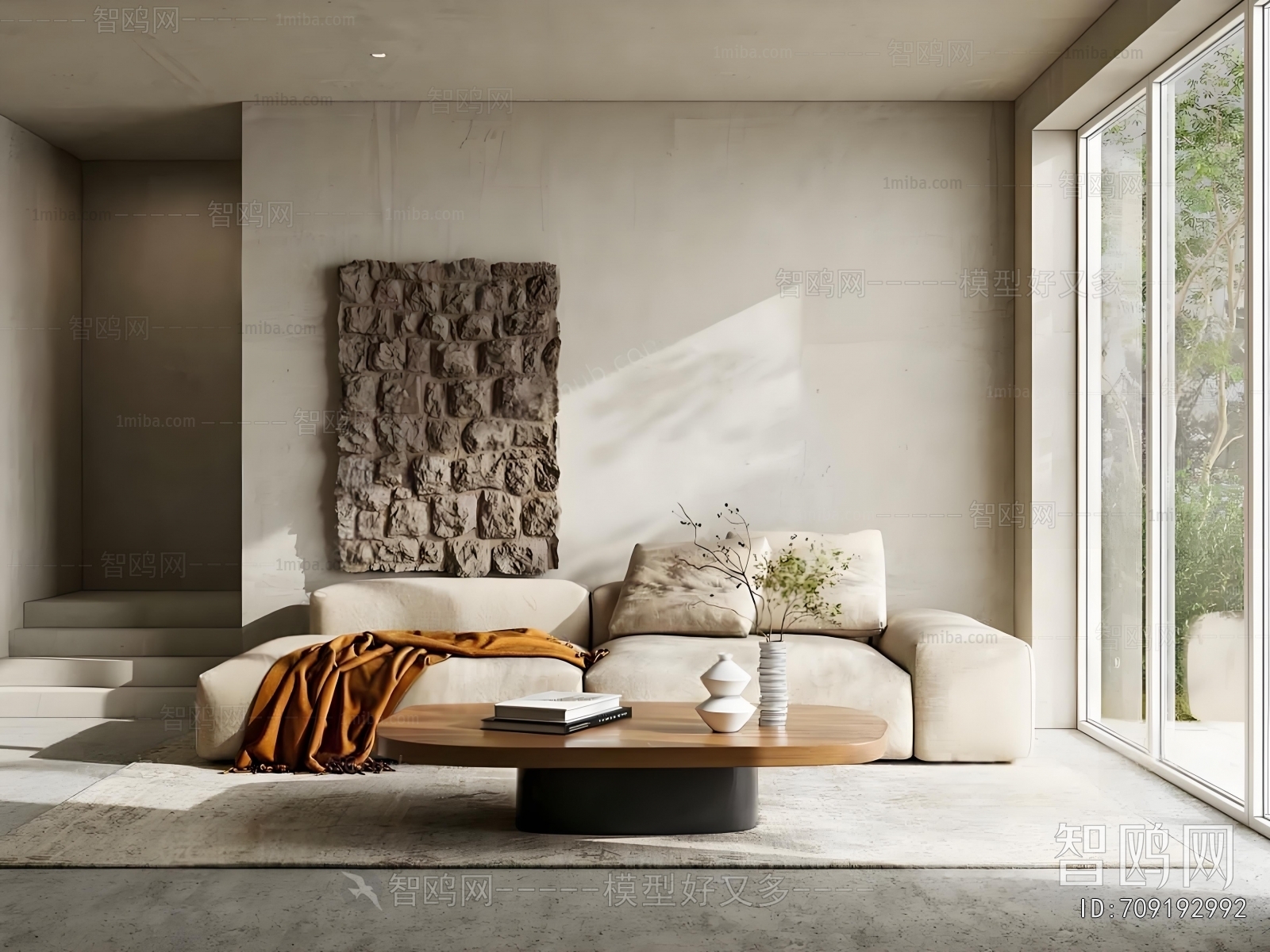 Wabi-sabi Style A Living Room