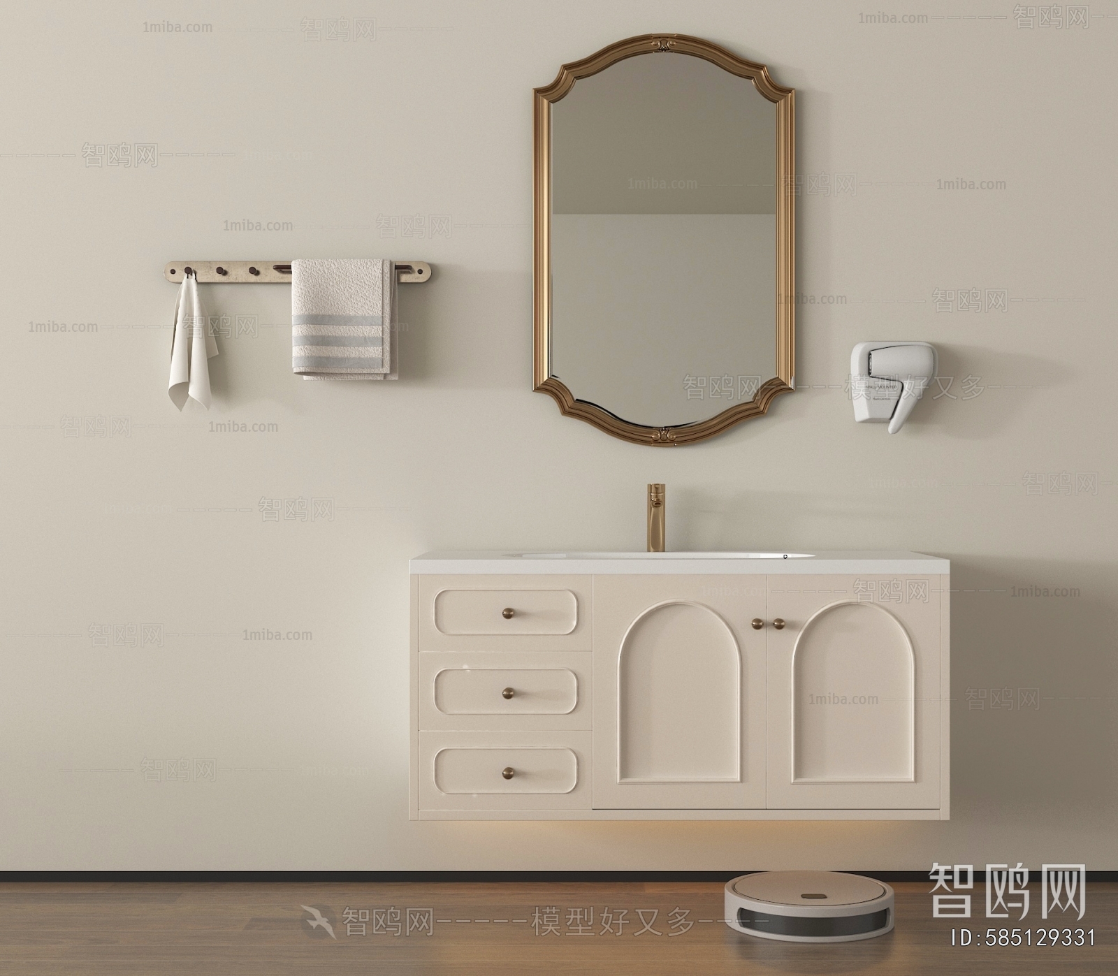 French Style Bathroom Cabinet