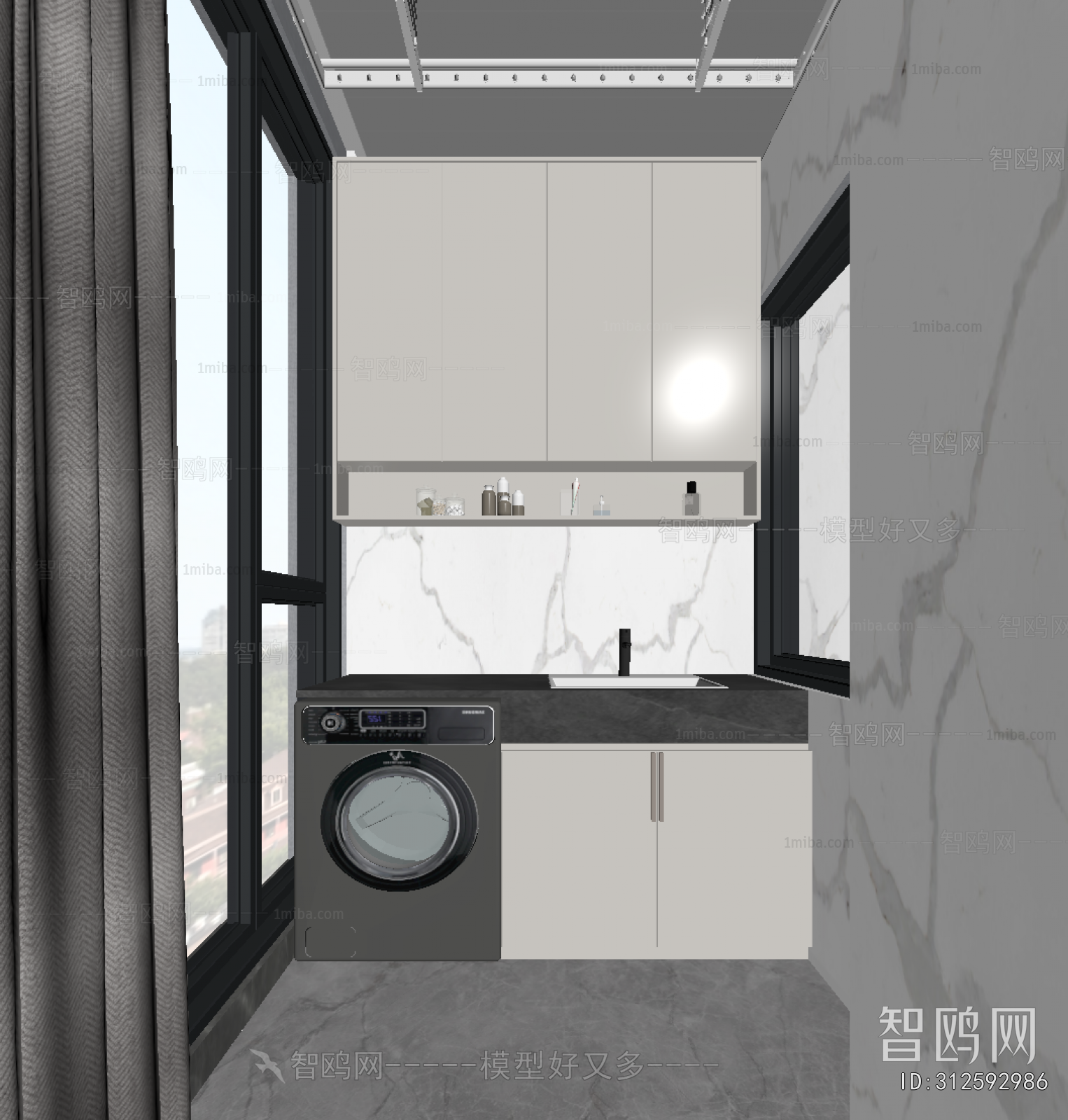 Modern Laundry Cabinet