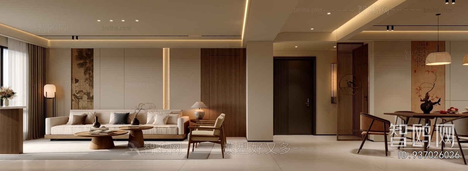 New Chinese Style A Living Room