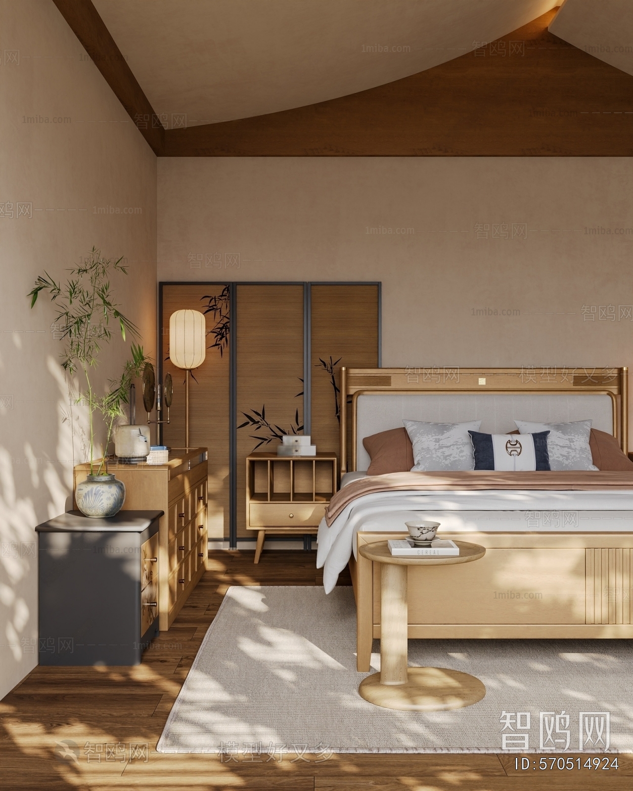 New Chinese Style Bedroom