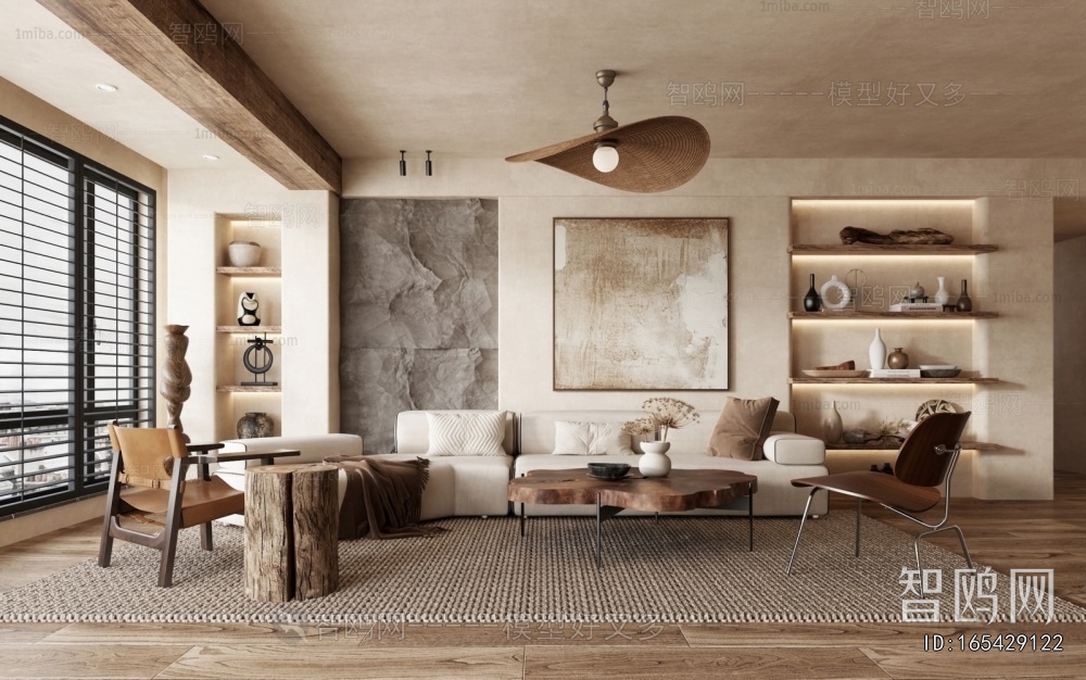 Wabi-sabi Style A Living Room