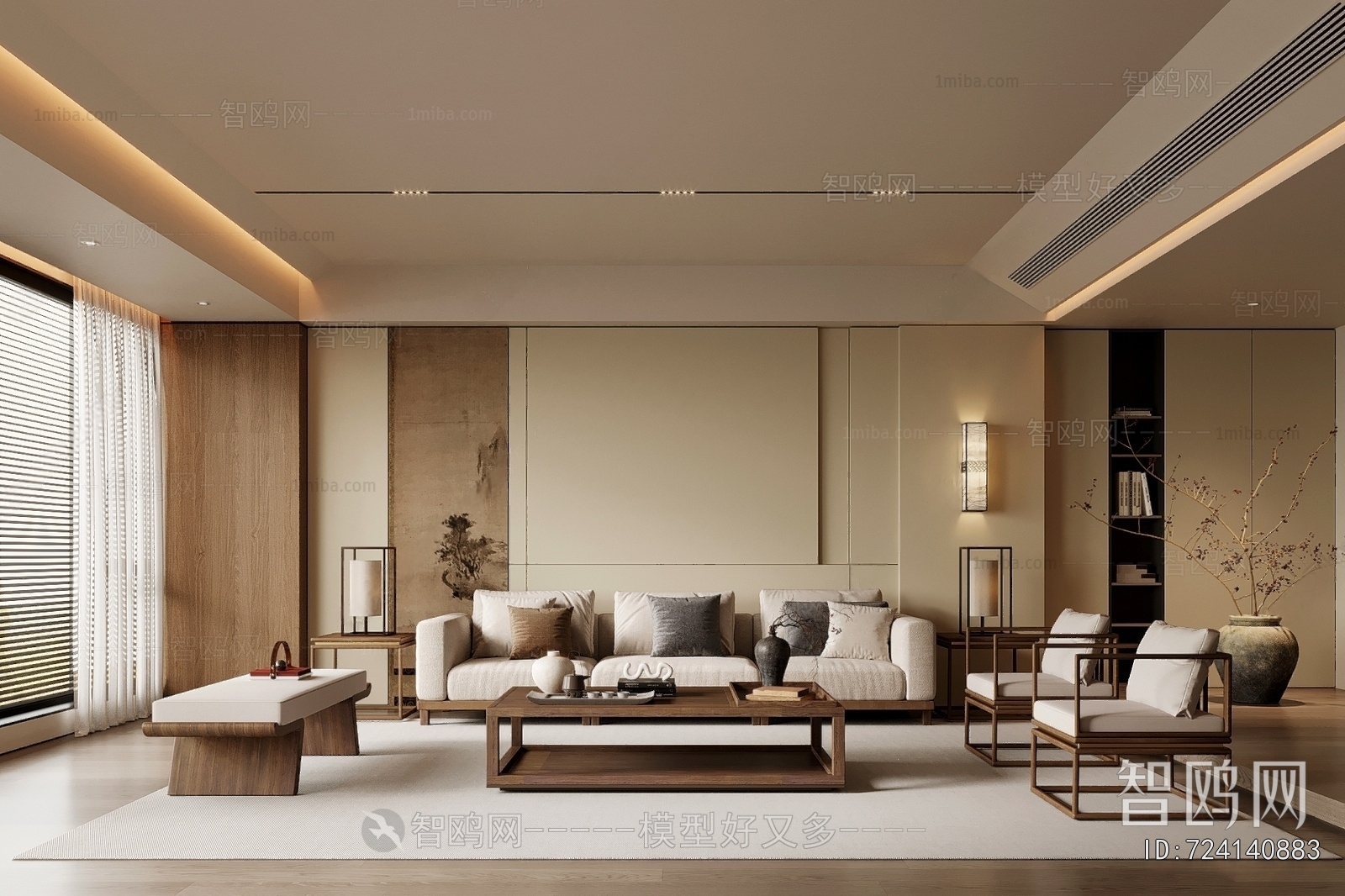 New Chinese Style A Living Room