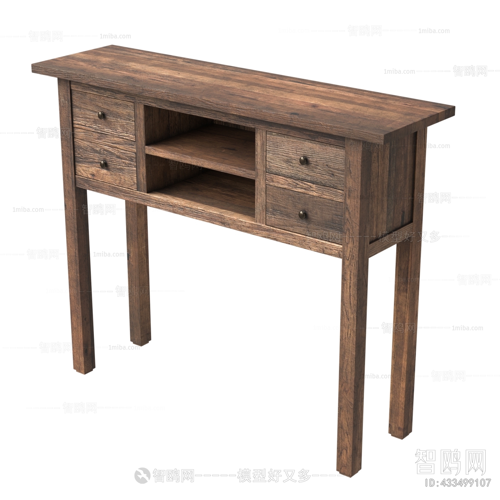 Wabi-sabi Style Side Cabinet