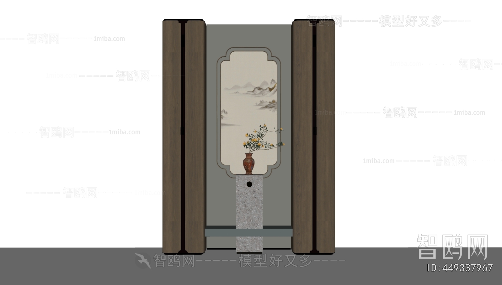 New Chinese Style TV Wall