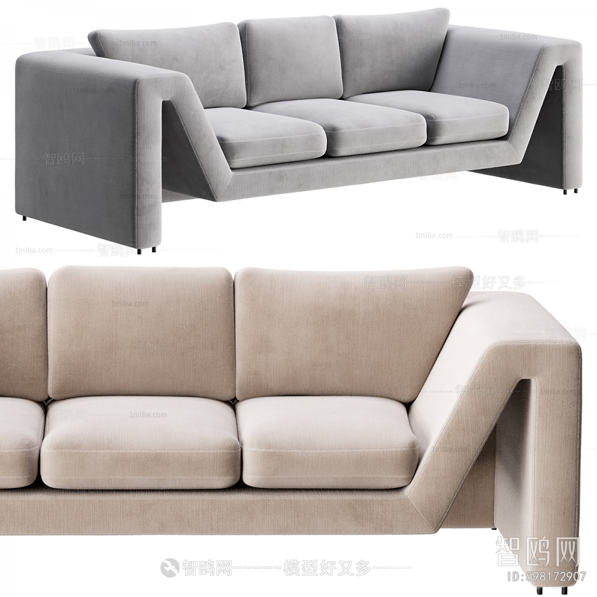 Modern Three-seat Sofa