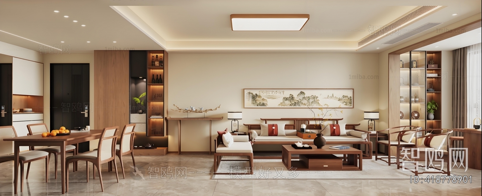 New Chinese Style A Living Room