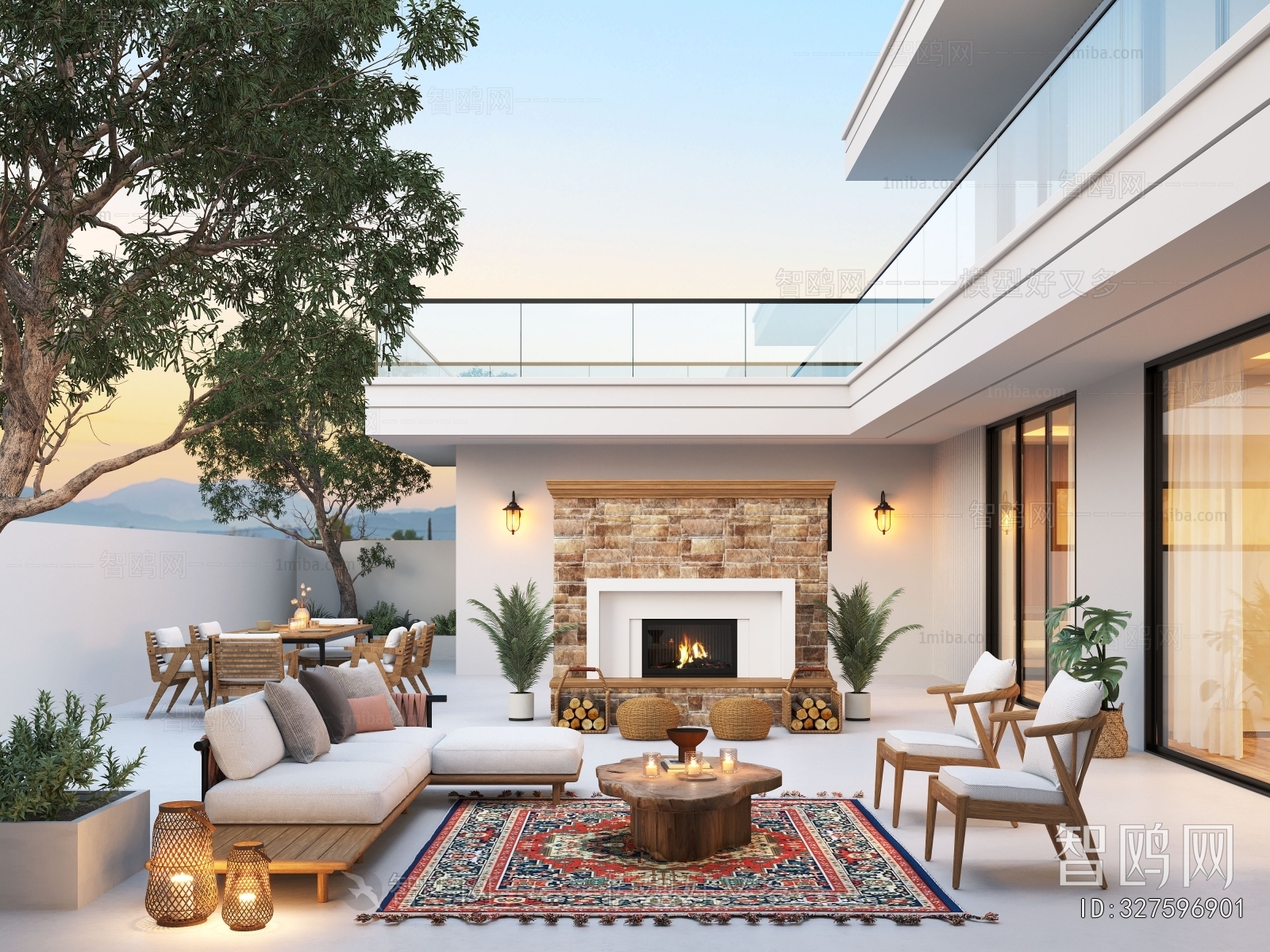 Modern Courtyard/landscape