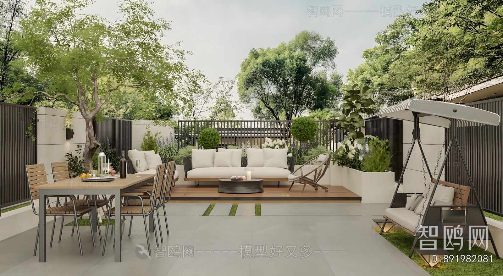 Modern Courtyard/landscape