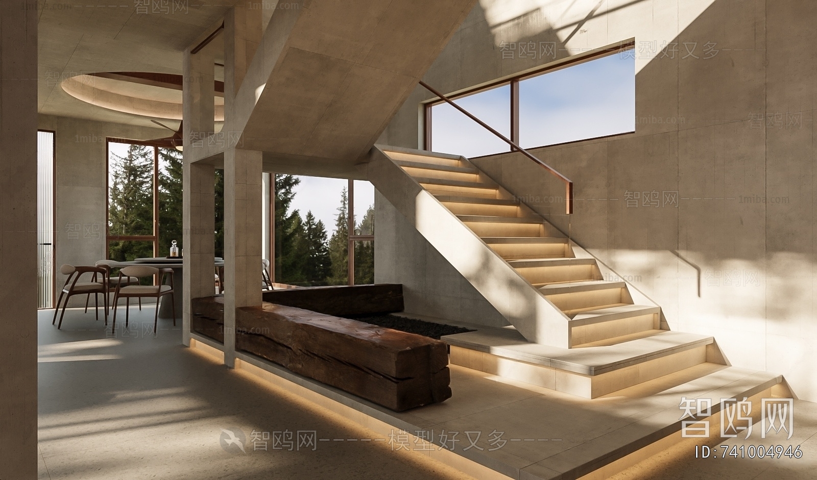 Wabi-sabi Style Stairwell