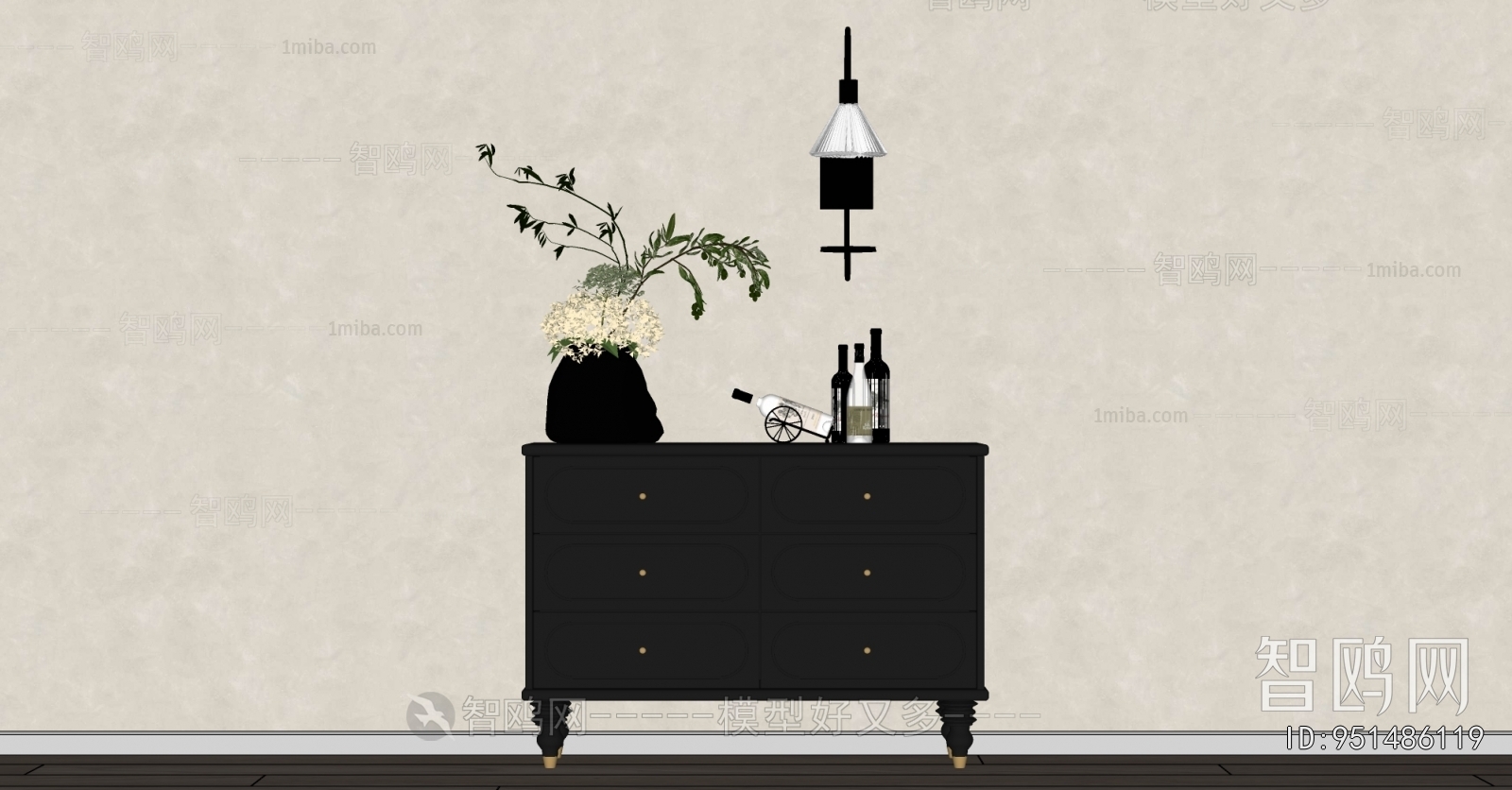 French Style Side Cabinet