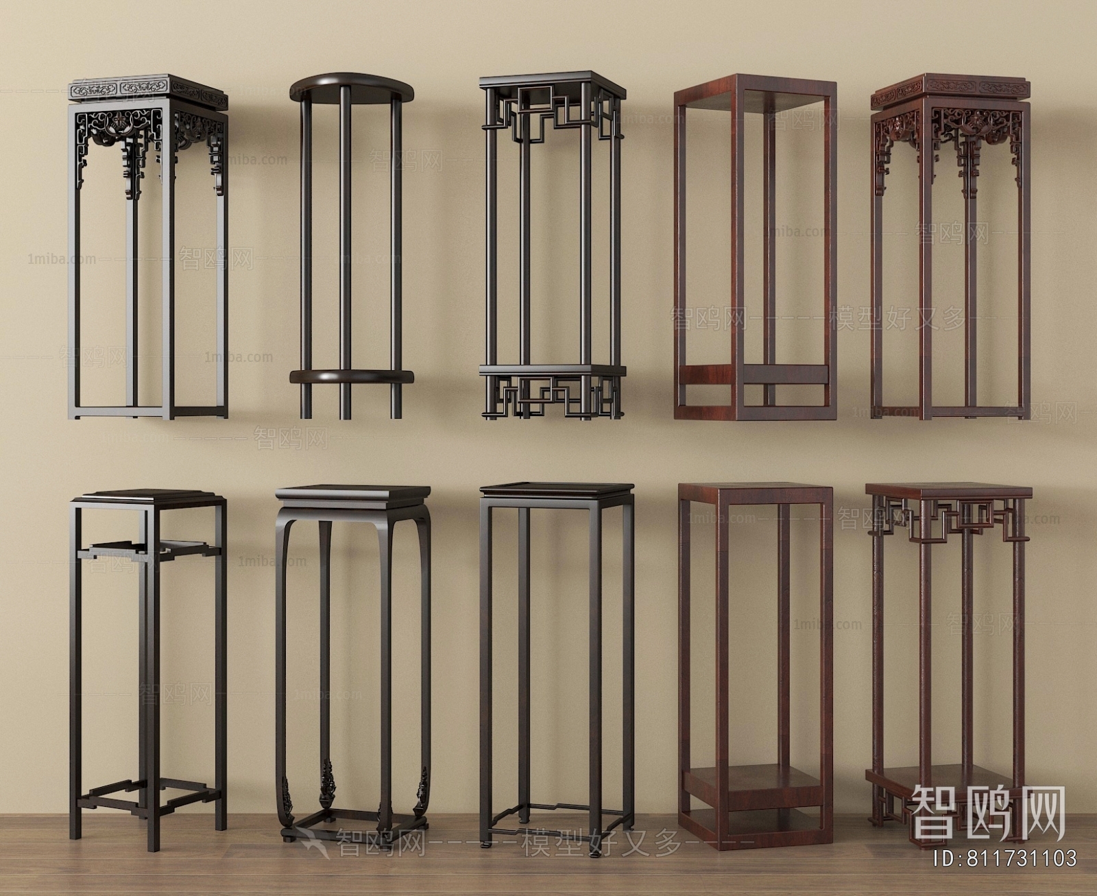 New Chinese Style Flower Rack