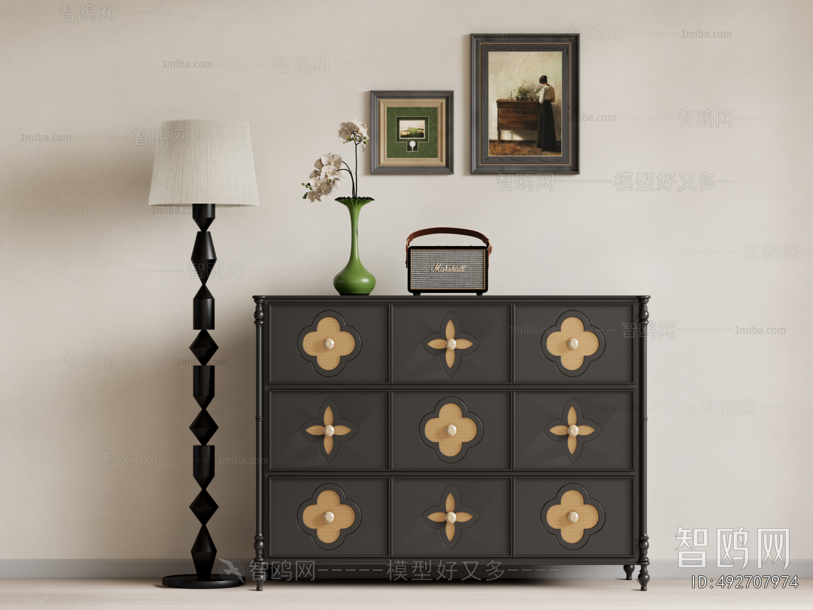 French Style Side Cabinet