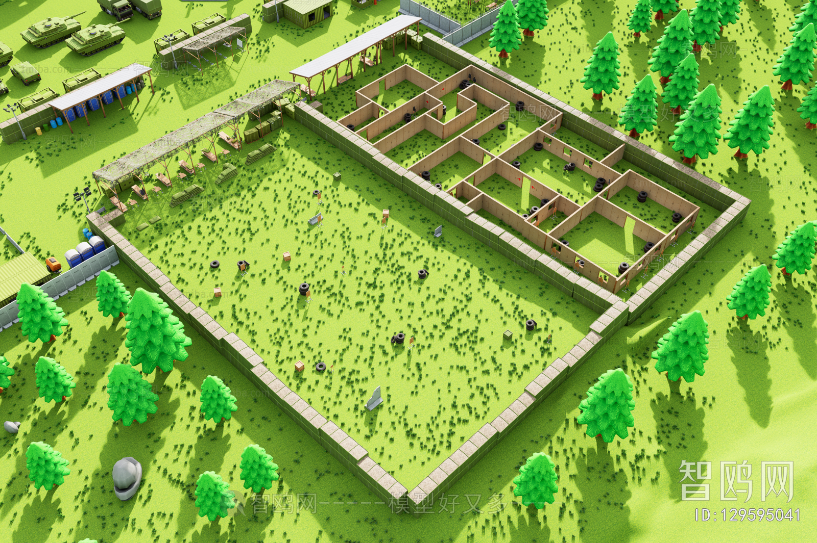 Modern Architectural Bird's-eye View Planning