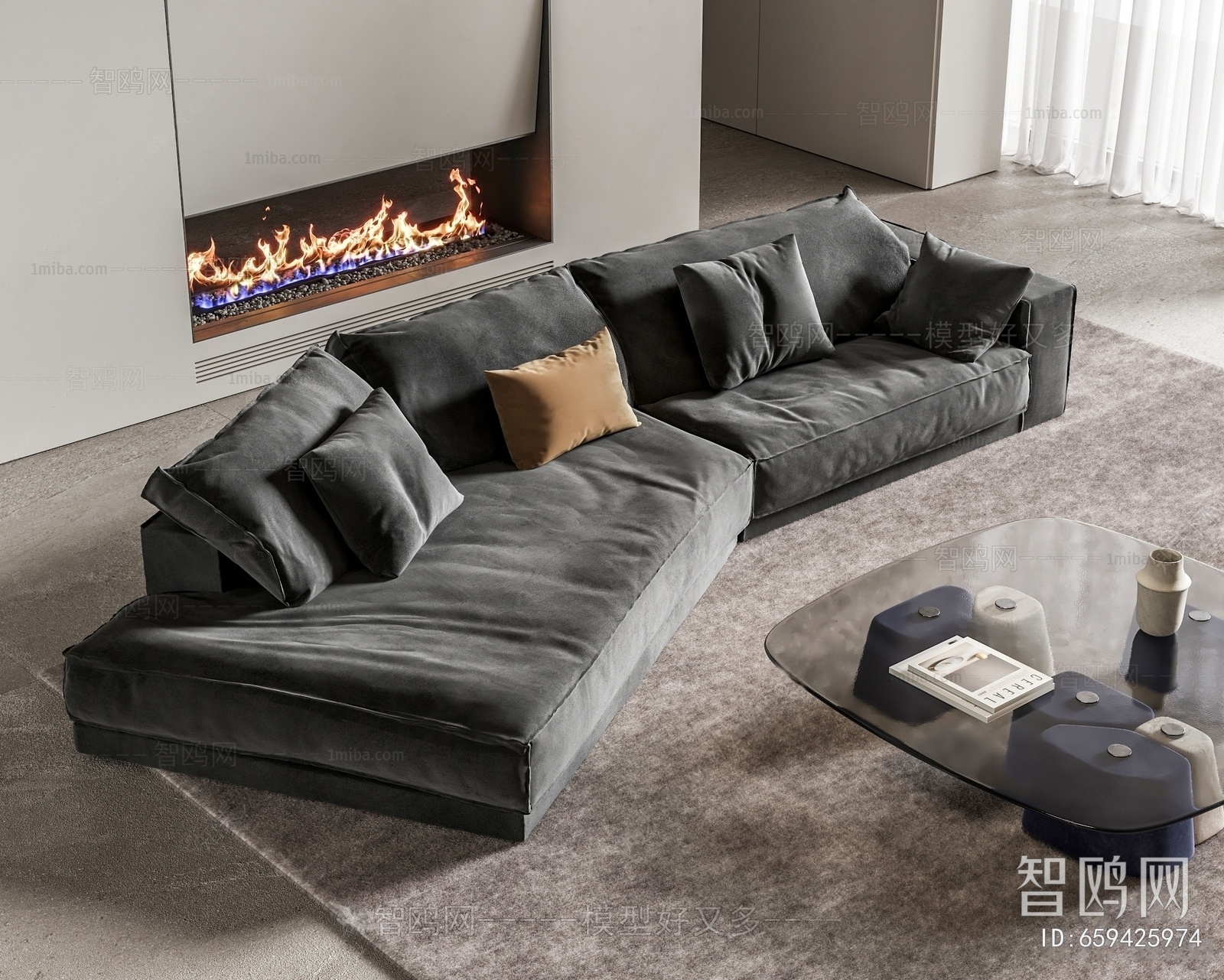 Modern Multi Person Sofa
