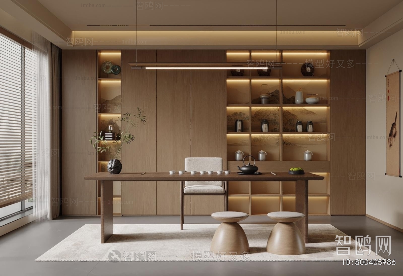 New Chinese Style Study Space