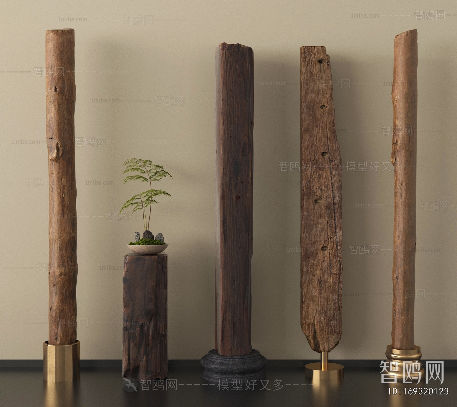 Wabi-sabi Style Column