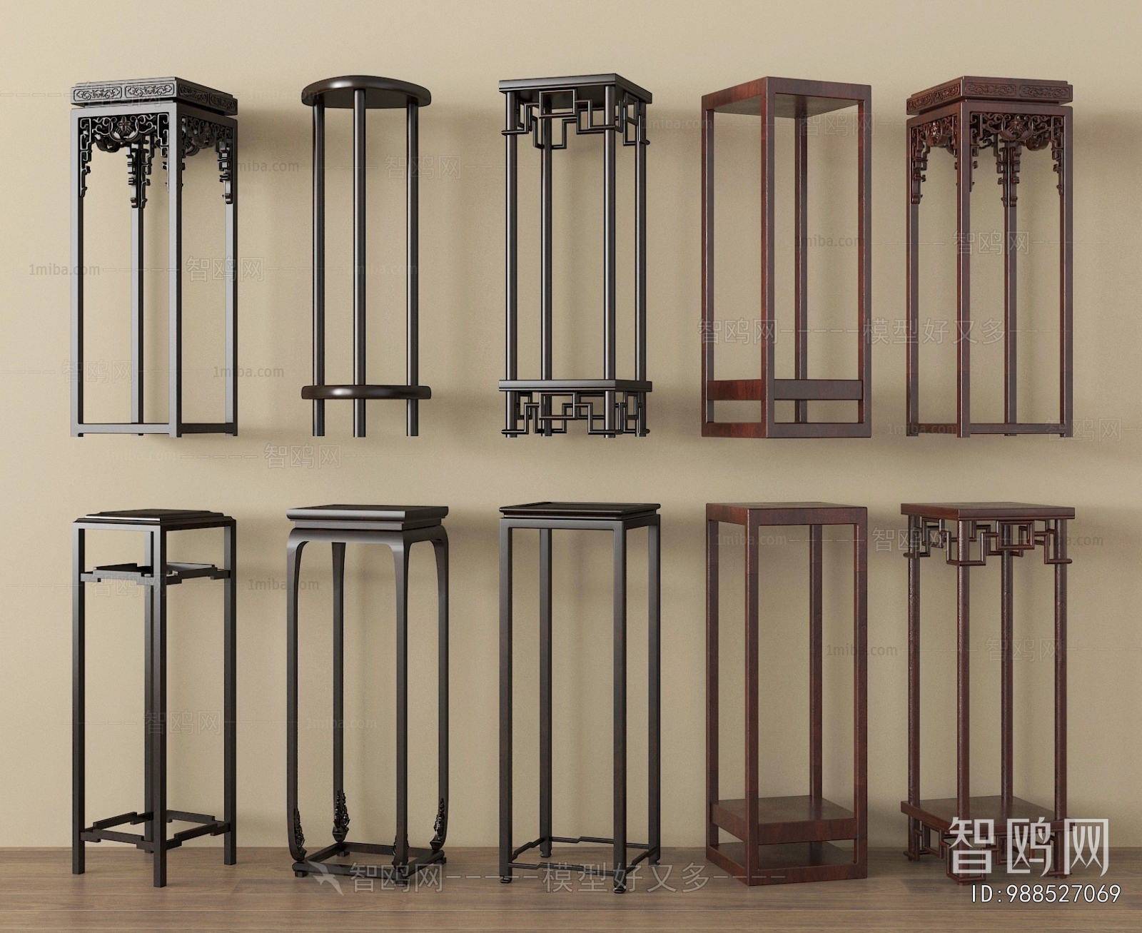 New Chinese Style Flower Shelf