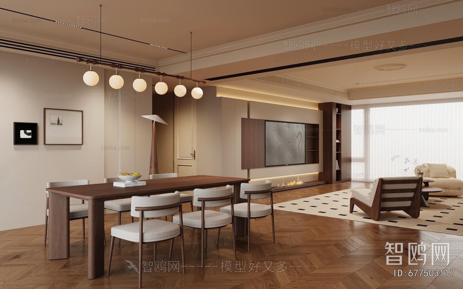 Wabi-sabi Style Dining Room