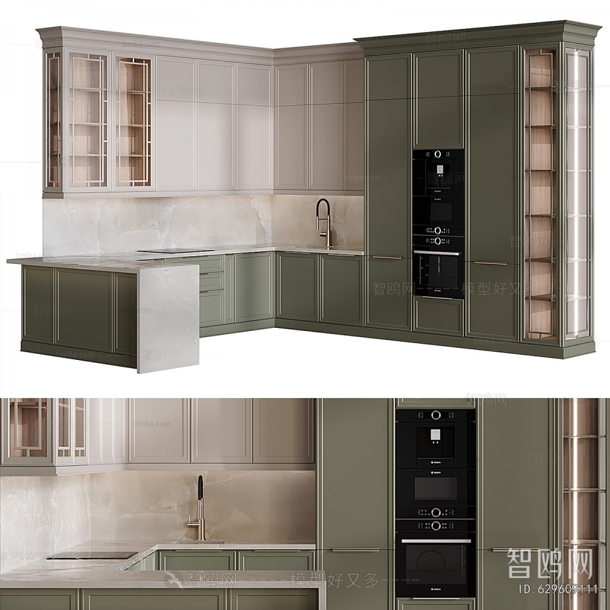 Simple European Style Kitchen Cabinet